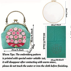 DIY Golden Edge Embroidery Bag Kit for Adults Beginners DIY Wallet Handbag