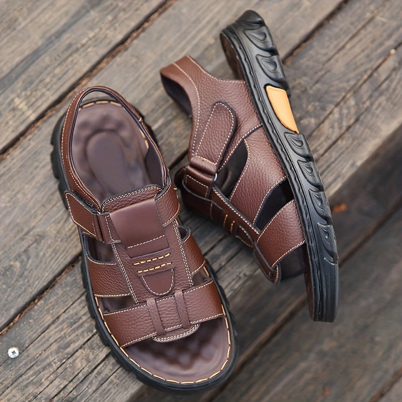 Unisex Open Toe Hook And Loop Sandals Non Slip Beach Shoes