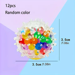 Spiky Squishy Balls Finger Toys - 24pcs Assorted Colors