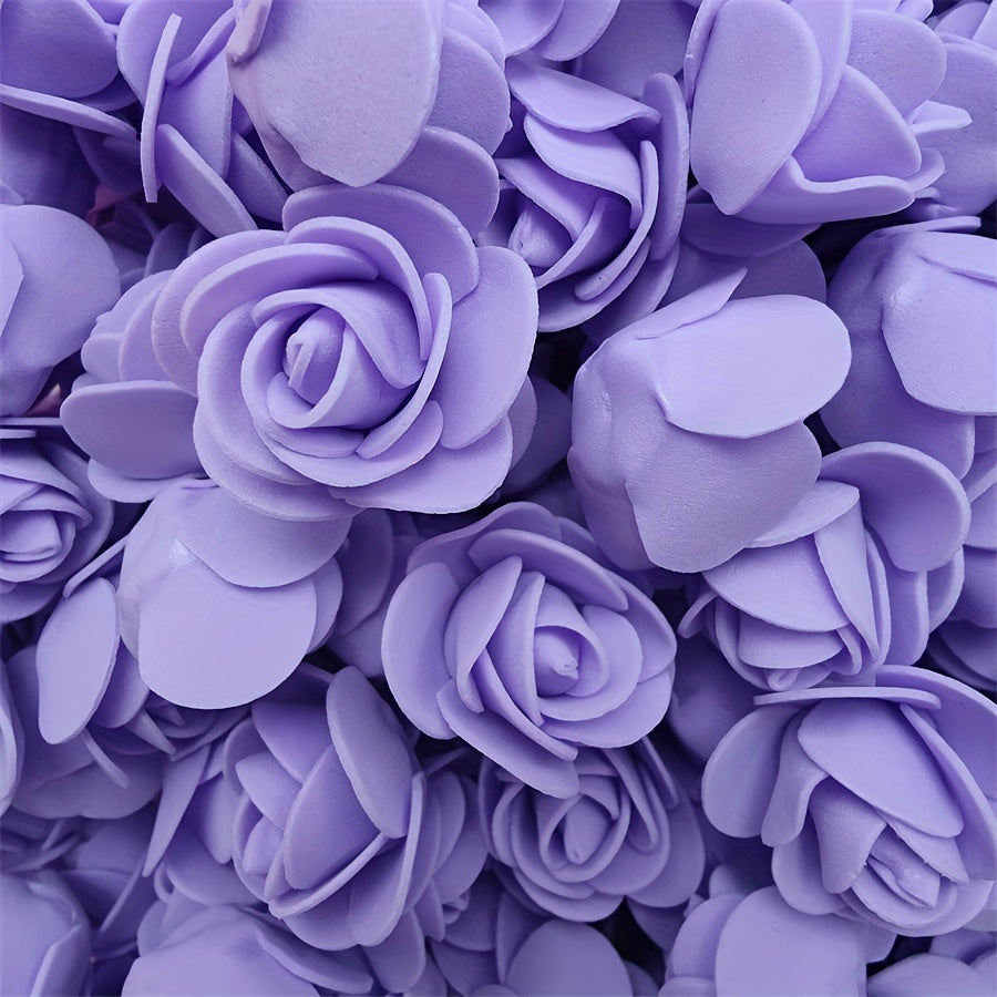 500pcs Mini Foam Rose Head 1.38in Artificial Rose Bear Flower