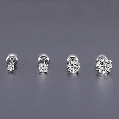 Titanium Steel Clean Zircon Earrings for Men