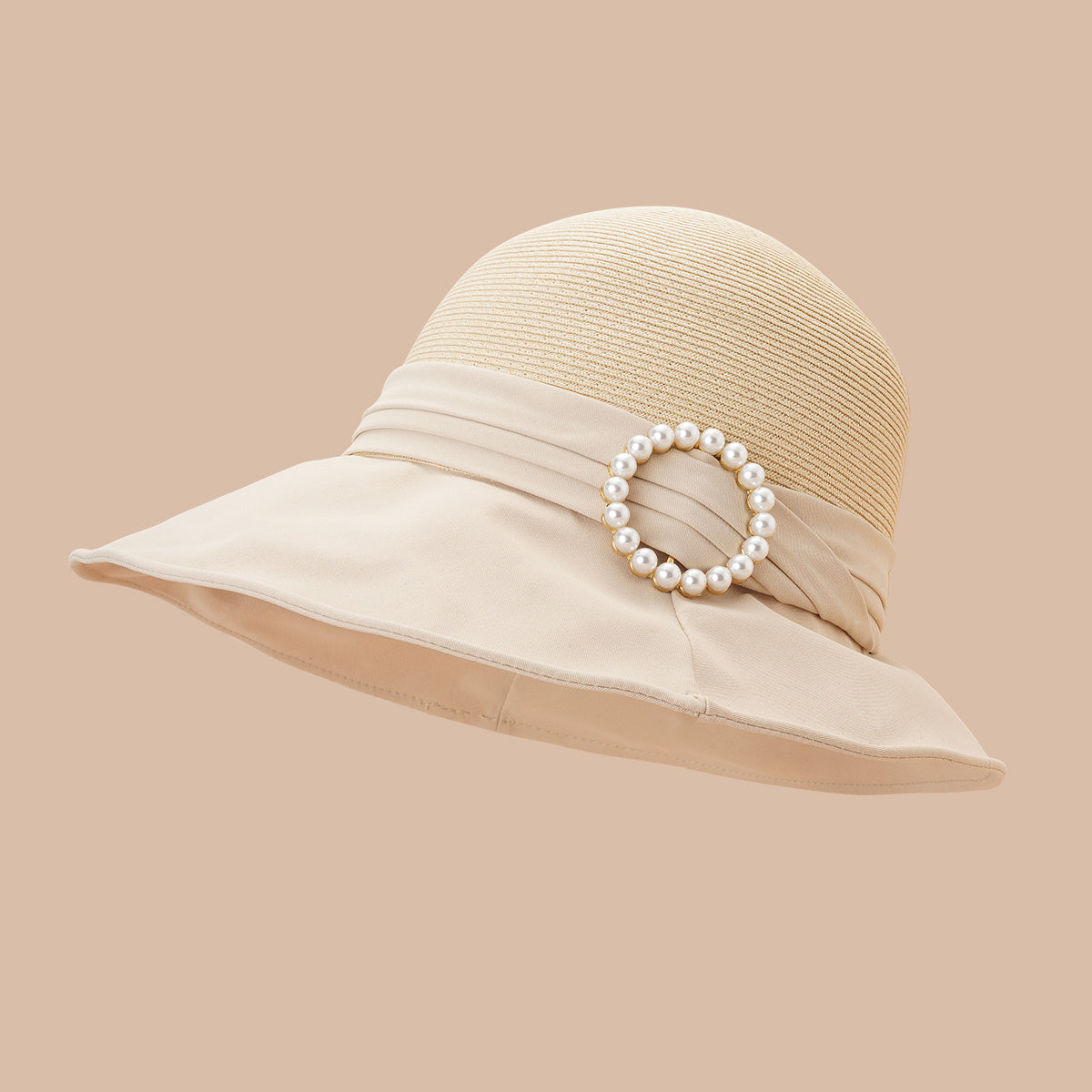Bucket Hat Mens Womens Summer Thin UV Protection Rolled Edge Straw Sunshade