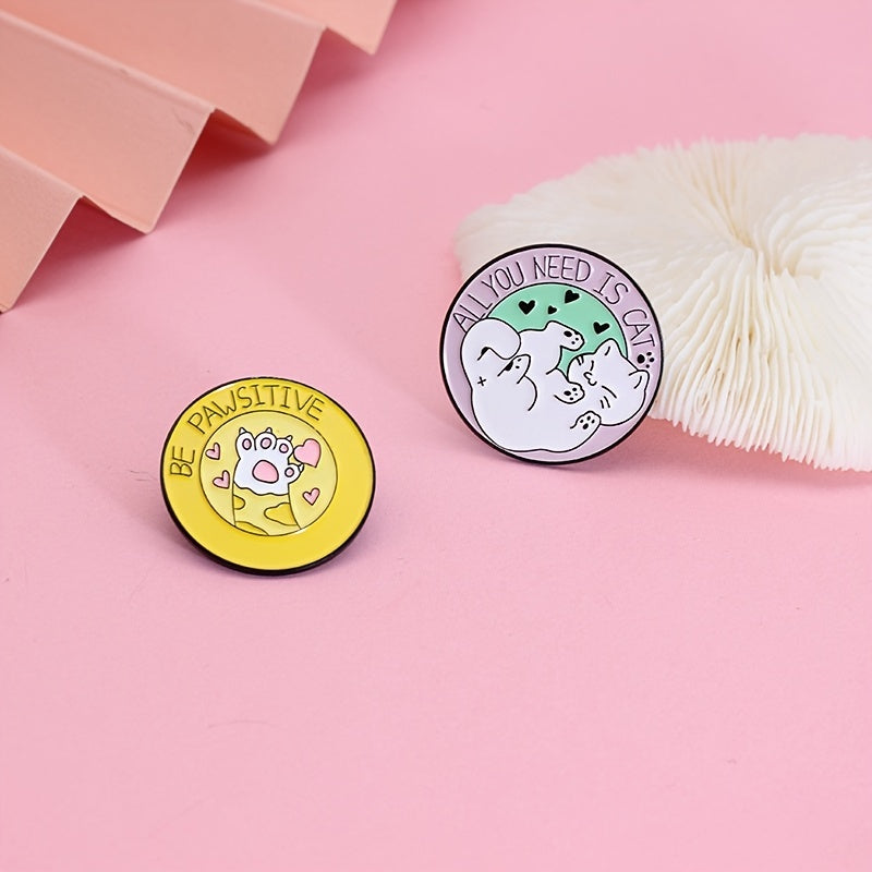 Cartoon Cat And Dog Club Brooch For Men