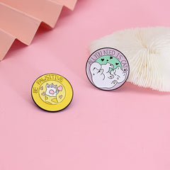 Cartoon Cat And Dog Club Brooch For Men