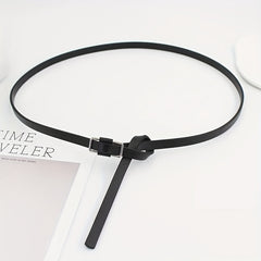 Women's PU Suit Belt Thin Tied Decorative Belt Waistband