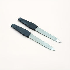 5Pcs Stainless Steel Nail File with Plastic Handle for Manicure/Pedicure