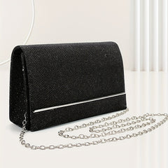 Glitter Evening Clutch w/ Detachable Chain