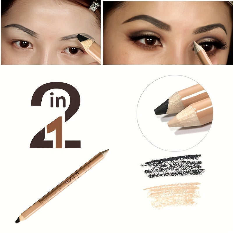 Dual Head Eyeliner Eyebrow Pen Smudge Proof Beige Concealer Pen