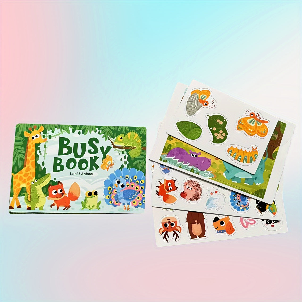 Animal Numbers & Letters Toy Book for 3-6 Years Old