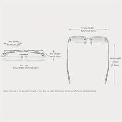 WIMN Vintage Rimless Men Sunglasses Gradient Lens