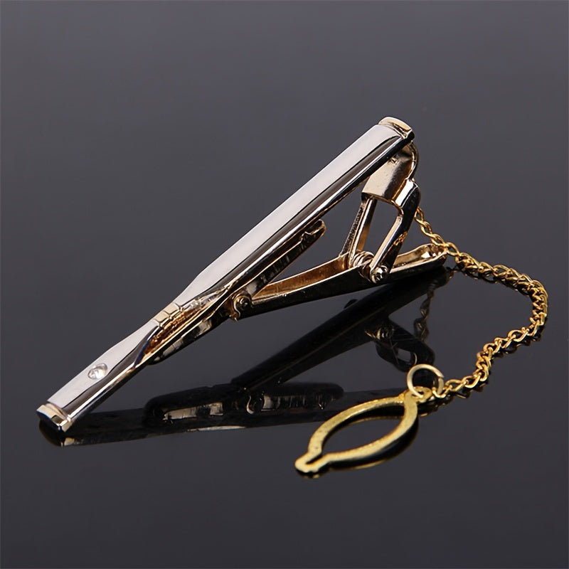 Men's Sandblasted Metal Suit Tie Clip