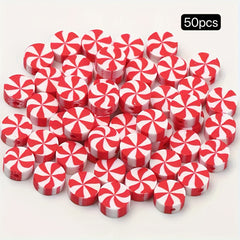 Christmas Series Polymer Clay Candy Beads for Jewelry Making DIY