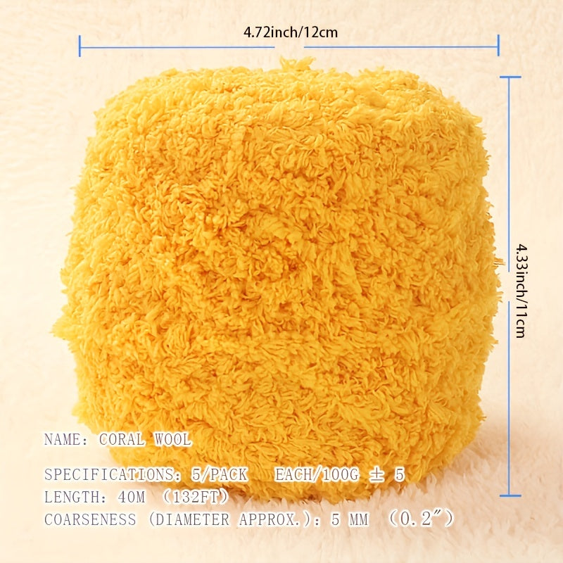 Soft Coral Velvet Yarn for DIY Arts 500g