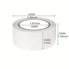1 Inch 25mm Dot Coated Paper Label Roll 500pcs