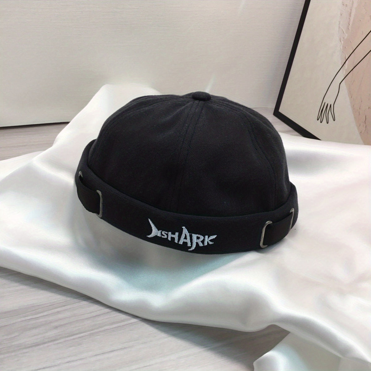 Shark Skull Embroidery Beanie Cap Hip Hop Hat