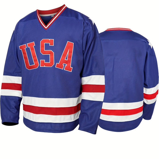 Men's Ice Hockey Jersey Stripe Retro Classic Embroidery Stitched
