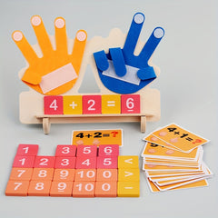 Colorful Wooden Finger Counting Board for Toddlers 3-6