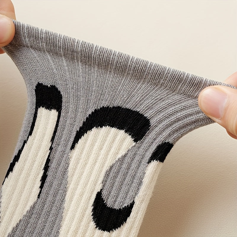 Creative Asymmetrical AB Patchwork Socks Outdoor Personality Blocking Socks