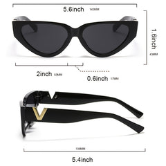 Cat Eye Small Frame Sunglasses for Women Sun Protection Lenses