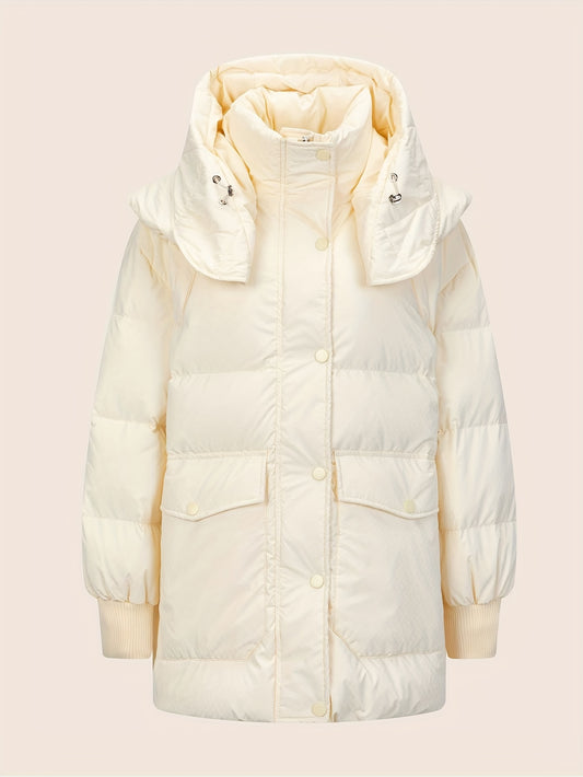 Women's Warm Puffer Jacket with Hood