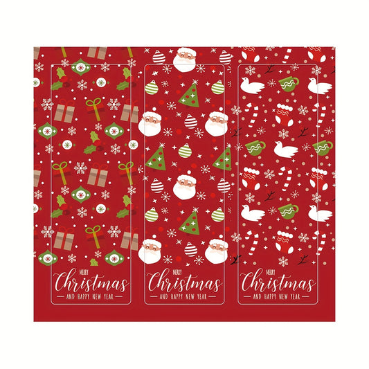 90pcs Merry Christmas Stickers Labels Holiday Boxes Bag Sealing Xmas Party Decor
