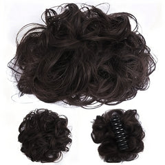 Wavy Curly Claw Clip In Bun Hair Piece Tousled Updo Hairpiece