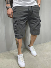 Men's Classic Cargo Shorts with Drawstring Waist