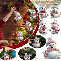 Acrylic Snowman Ornaments Christmas Tree Hanging Decor