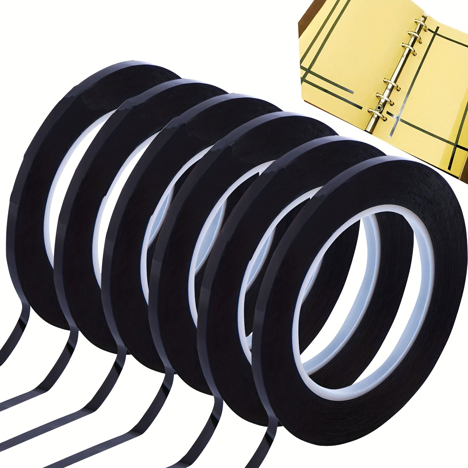 6 Pack 3mm Whiteboard Tape 108ft Roll Graphic Art Chart Lines Grid Marking