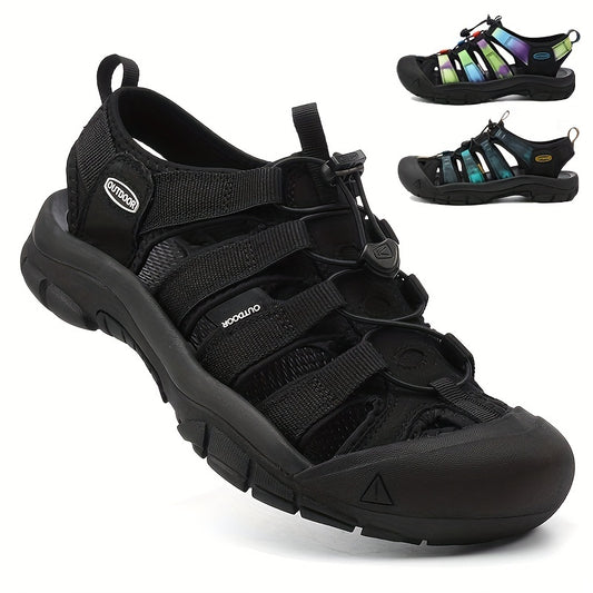 Men's Durable No Tie Sandals for Hiking and Beach
