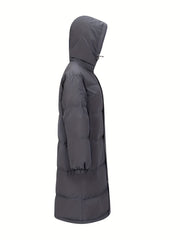 Women's Solid Over The Knee Down Hooded Jacket