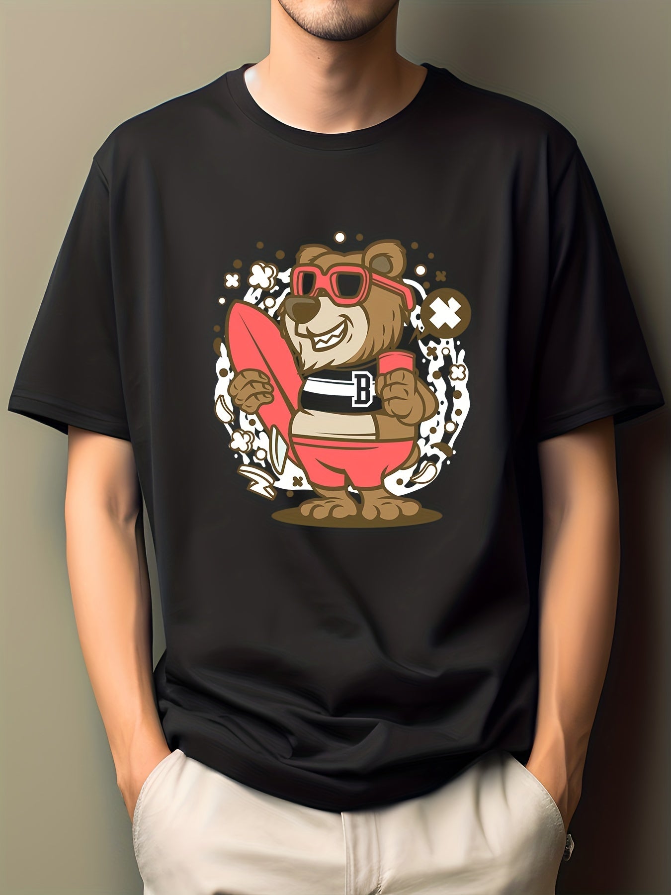 Men's Hip Pop Squirrel Print Tee