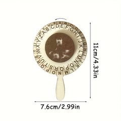 Spy Decoder Wheel Artificial Wood Letter and Number Code Hidden Message Tool