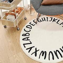 Round Baby Crawling Mat Cashmere Thickened Living Room Blanket