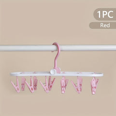 12 in 1 Folding Sunshade Clips Travel Drying Rack Windproof Hanger