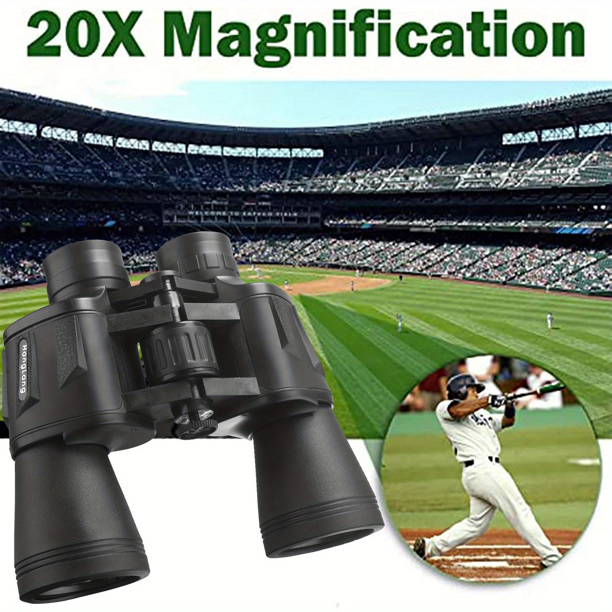 Professional 20x50 Binoculars for Outdoor Soccer Concerts and Bird Watching