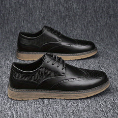 Women's Perforated Brogues Oxfords Lace Up Low Top Shoes