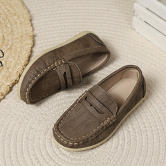 Boys Slip On Loafer Shoes Lightweight Comfortable Non Slip Flat Shoes