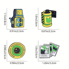Film Camera Lens Photo Decorative Brooch For Men