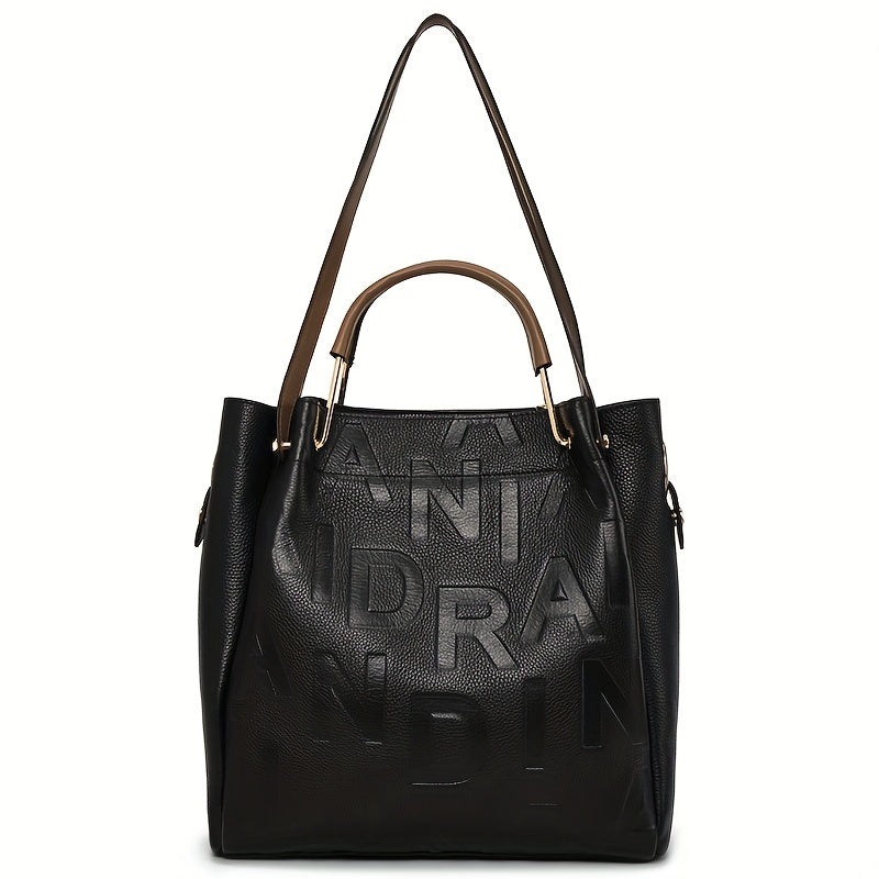 Women's Embossed Leather Tote Bag Satchel Purse