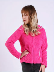 Women's Fleece Hooded Jacket Soft Thermal Zip Up Jacket Winter Outdoor