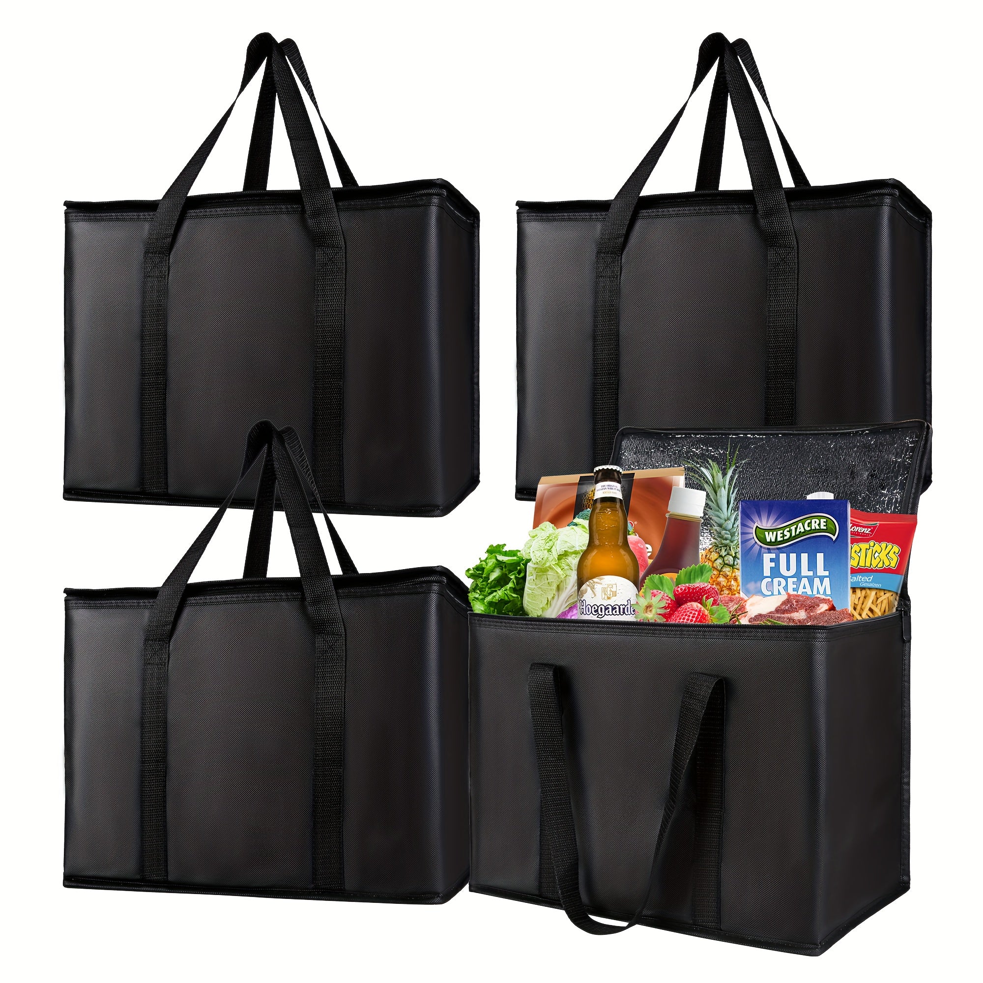 10pcs Supermarket Shopping Storage Bag Insulation Bag for Camping Picnic
