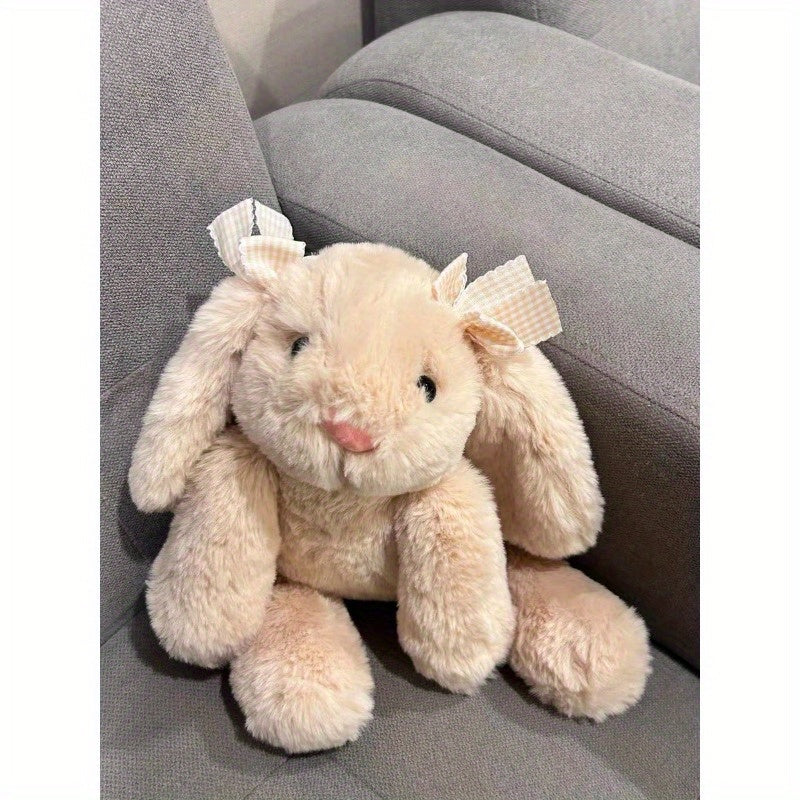 Cute Bunny Rabbit Doll with Expressive Eyes & Pink Ears