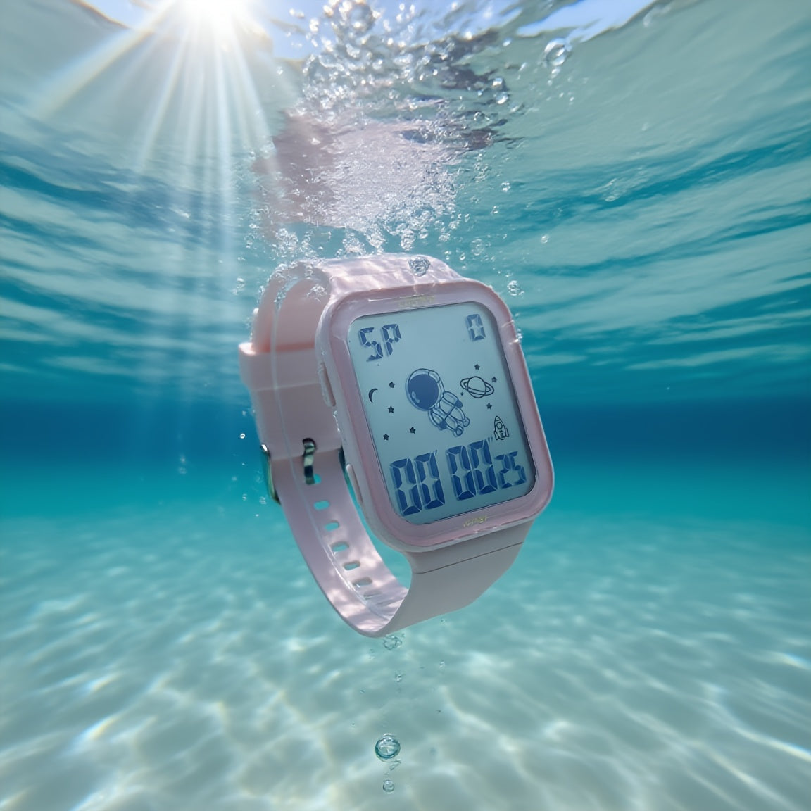 Girls' Waterproof Timer Watch with Alarm Clock