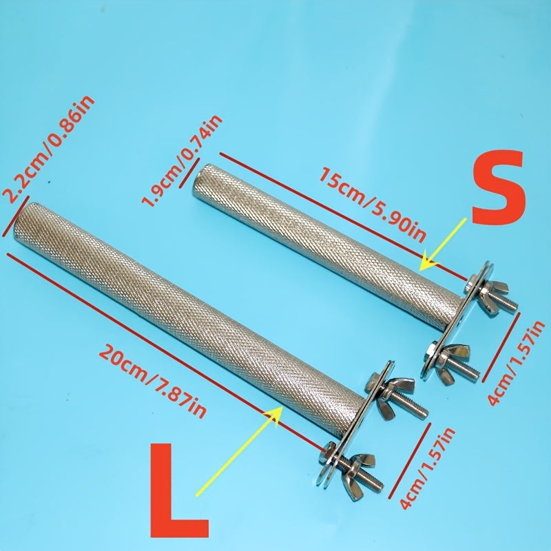 Stainless Steel Parrot Bird Perch Stand For Grinding Teeth And Mouth