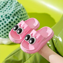 Boys Cartoon Open Toe Slippers Lightweight Comfort Non-slip Indoor Bathroom