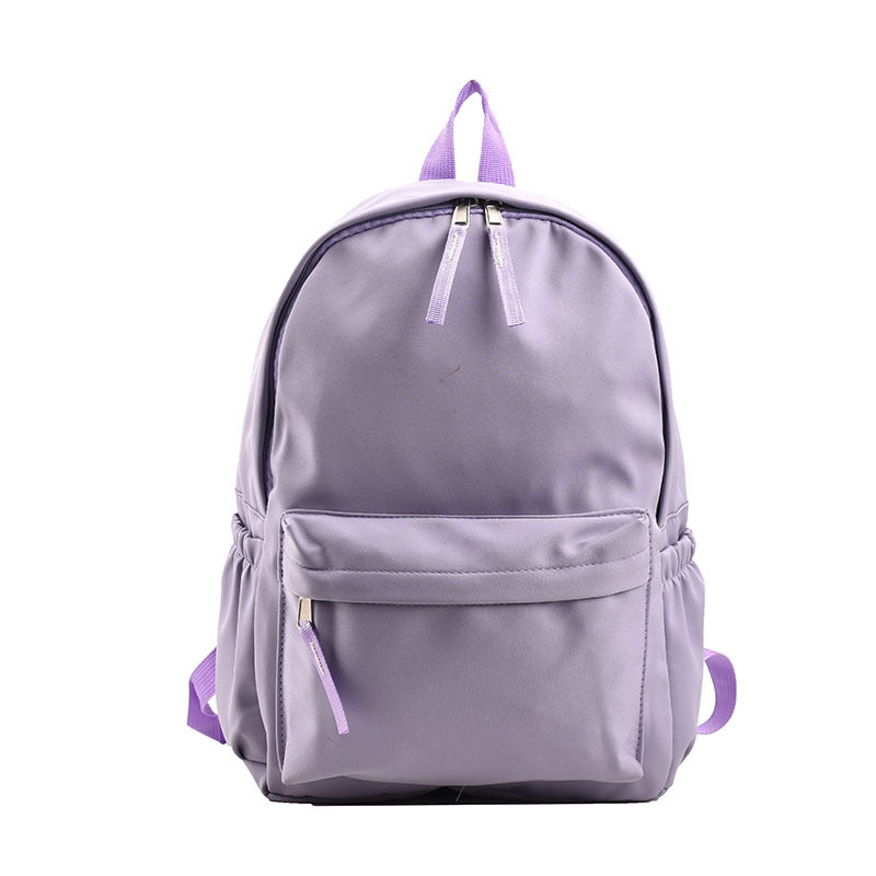 Women's Casual Backpack Short Trip Daypack Solid Travel School Bag