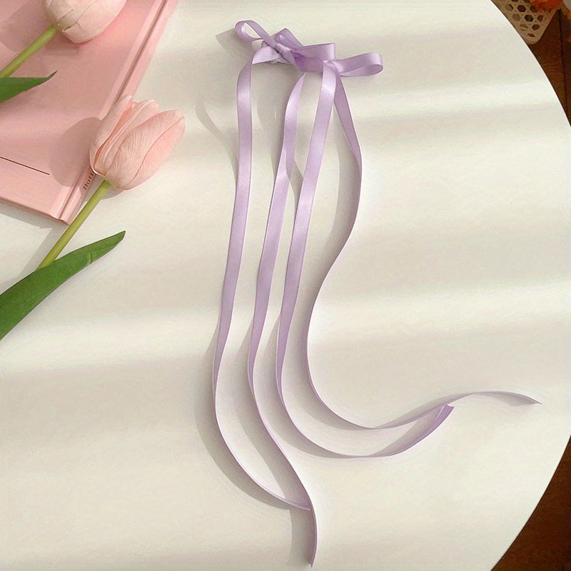 2pcs Braided Hair Ribbon Bow Hairpin Ponytail Headdress Tie Hair Accessories