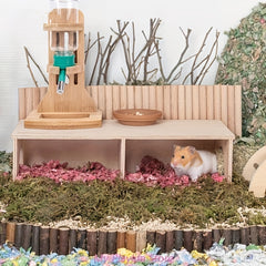 Wood Hamster Hideout Non Toxic Toy for Small Animal Playground