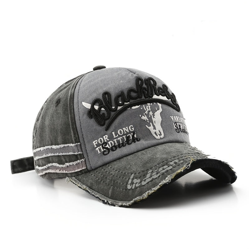 Washed Cowboy Baseball Hat Men Women Sunshade Peaked Cap